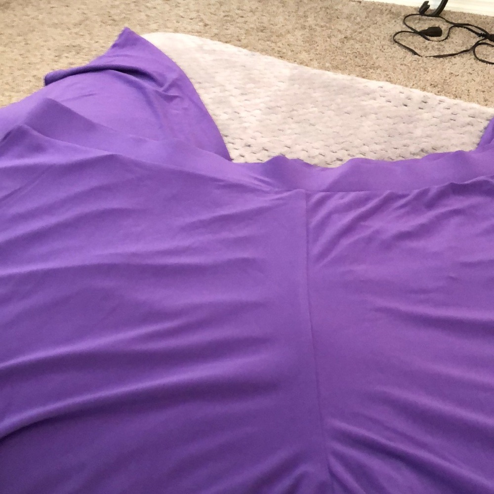 Purple wide leg stretch palazzo pants